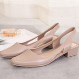 woloong Jelly Sandals Women Pointed Toe Chunky Med High Heels Flip Flops Slingback Casual Candy Skidproof Beach Shoes For Women