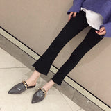 woloong Women Mules Luxury Flats Fashion Loafers Designer Shoes Summer Slippers Pointed Toe Slides Slip on Wedding Casual Ladies Sandals