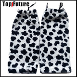 Japanese retro millennial J2K spicy girl Tuku cow pattern Plush winter pile socks leg warmer