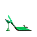 woloong Fashion Brand Transparent PVC Women Sandals Cup heeled Slingbacks Gladiator Sandals Crystal Bowknot Summer Office Lady Shoes