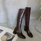 woloong Boots Flat Platform Boots-women Women's Rubber Shoes Rain Sexy Thigh High Heels High Sexy Luxury Designer Round Toe Booties