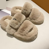 Winter Fashion Soft Warm Comfort Flat Fur Slipper Brand Designer Slip On Loafers Mules Flip Flops Casual Ytmtloy Indoor