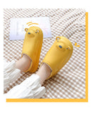 woloong  Winter Waterproof Cotton Outdoor Women Indoor Slides Soft Thick Slippers Couple Non-slip Warm Cartoon Plush Sandals