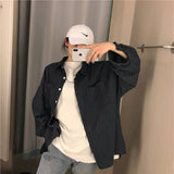 Blouse Women Shirts Turn-down Collar Long Sleeve Plaid Outwear Pocket White Korean Style Students Ulzzang Leisure All-match Chic