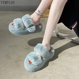 Winter Fashion Soft Warm Comfort Flat Fur Slipper Brand Designer Slip On Loafers Mules Flip Flops Casual Ytmtloy Indoor