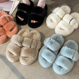 Winter Fashion Soft Warm Comfort Flat Fur Slipper Brand Designer Slip On Loafers Mules Flip Flops Casual Ytmtloy Indoor