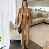 Woloong High Waisted Casual White Trousers Women Brown Stright Pants Office Lady Korean Style Women Pantalones De Mujer