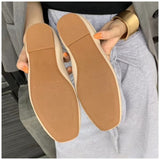 woloong Fashion Women Flat Shoes Autumn Outdoor Slip On Loafer Shoes High Quality Soft Leather Boat Shoes For Office Ladies