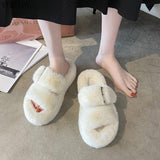 Winter Fashion Soft Warm Comfort Flat Fur Slipper Brand Designer Slip On Loafers Mules Flip Flops Casual Ytmtloy Indoor