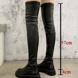 woloong Brand Design Skidproof Sole Cosy Chunky Heels Fashion Stylish Leisure Cool Add Fur Winter Over The Knee High Boots Shoes Women