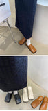 woloong Spring Women Mules Shoes Fashion Brand Square Toe Flat Ladies Slipper Slip On Luxury Slides Party Womens's Shoes