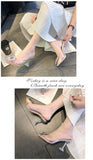 woloong Luxury Women Pumps Transparent High Heels Sexy Pointed Toe Slip-on Wedding Party Brand Fashion Shoes For Lady Size 34-43