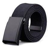 5 Colors 110x3.8cm Canvas Military Web Belt Metal Roller Buckle Mens Womens Causal Cloth Decor Jeans Accessories