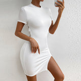 Woloong Sizzling Summer Hip-hugging Design Backless Bodycon Dress