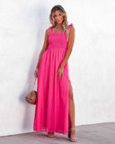 Woloong Spaghetti Strap Chiffon Maxi Vacation Dress