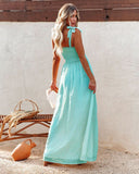 Woloong Spaghetti Strap Chiffon Maxi Vacation Dress