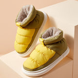 woloong Cute Plush Cotton Shoes Female Winter Boots Outdoor Non-slip Light Down Leisure Women's Snow Boot Platform Keep Warm Footwear