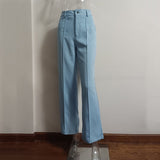 Woloong High Waisted Casual White Trousers Women Brown Stright Pants Office Lady Korean Style Women Pantalones De Mujer