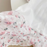 woloong Fairy Dress Holiday Irregular Floral Dress Square Collar Women's Spring Long Sleeved Princess Slim Fairy Dress Ruffle Short Dress Vacation