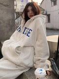 Deeptown Hip Hop Zip Up Hoodies Women Harajuku Vintage Oversized Sweatshirts Loose Casual All-match Fleece Tops Korean Fashion