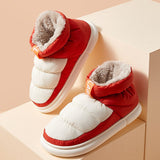 woloong Cute Plush Cotton Shoes Female Winter Boots Outdoor Non-slip Light Down Leisure Women's Snow Boot Platform Keep Warm Footwear