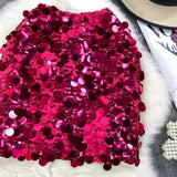 Women Glitter Sequins High Waist Sexy Short Skirt Party Fashion Vintage Luxury Skirts Goth Spring Summer Clothing