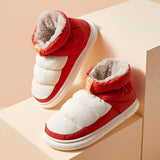 woloong Cute Plush Cotton Shoes Female Winter Boots Outdoor Non-slip Light Down Leisure Women's Snow Boot Platform Keep Warm Footwear