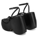 woloong Summer Platform Brand Design Woman Sandals Shoes Wedges High Heeled Comfy Leisure Woman Shoes Sandals