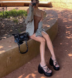 woloong Summer Platform Brand Design Woman Sandals Shoes Wedges High Heeled Comfy Leisure Woman Shoes Sandals