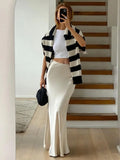 High Waist Loose Female Long Skirt Solid Casual Elegant Streetwear Fashion Lace-Up Slim Y2k Outfits For Women Maxi Skirt