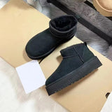 Women Australia Boots Designer Ultra Mini Platform Boot Chestnut Slippers Winter Warm Fur Cow Leather Wool Suede Snow Boots