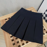 A-line Skirts with Belt Women y2k High Waist Short Skirt Buttons Skirt Female Clothing Female All-match