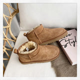 Women Australia Boots Designer Ultra Mini Platform Boot Chestnut Slippers Winter Warm Fur Cow Leather Wool Suede Snow Boots