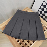 A-line Skirts with Belt Women y2k High Waist Short Skirt Buttons Skirt Female Clothing Female All-match