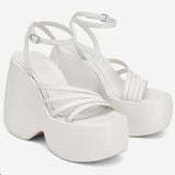 woloong Summer Platform Brand Design Woman Sandals Shoes Wedges High Heeled Comfy Leisure Woman Shoes Sandals