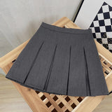 A-line Skirts with Belt Women y2k High Waist Short Skirt Buttons Skirt Female Clothing Female All-match