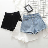 Woloong S-5XL Women Denim Shorts Summer Solid Color Casual Short Pants Hotgirls Beach Style Jean Pants Female