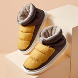 woloong Cute Plush Cotton Shoes Female Winter Boots Outdoor Non-slip Light Down Leisure Women's Snow Boot Platform Keep Warm Footwear