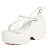 woloong Summer Platform Brand Design Woman Sandals Shoes Wedges High Heeled Comfy Leisure Woman Shoes Sandals