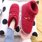 Women Winter Cotton Shoes Couples Snow Boots Keep Warm Outdoor Wear Flat Heels Women's Snkle Boots Non-slip Soft Winter Boot