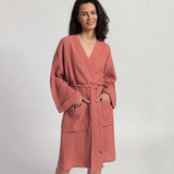 Cotton Bathrobe Female Loose Long Sleeve Sleepwear Spring Home Robes For Women Dresses Casual Woman Clothes Night Wears