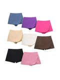 Women Fashion Casual Mini Asymmetrical Skirts Shorts High Waist Back Pockets Wide Leg Skirts Zipper Female Shorts