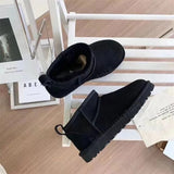 Women Australia Boots Designer Ultra Mini Platform Boot Chestnut Slippers Winter Warm Fur Cow Leather Wool Suede Snow Boots