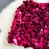 Women Glitter Sequins High Waist Sexy Short Skirt Party Fashion Vintage Luxury Skirts Goth Spring Summer Clothing