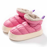 Women's Cotton Shoes Winter Trendy Furry Ankle Boots Non-slip Warm Plush Thick Bottom Platform Chunky Fur Female Snow Boot