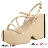woloong Summer Platform Brand Design Woman Sandals Shoes Wedges High Heeled Comfy Leisure Woman Shoes Sandals