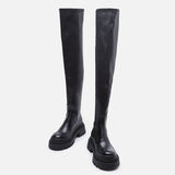 Women British Style Over-The-Knee Thick-Soled Boots