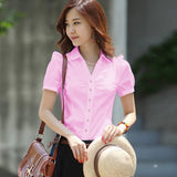 Korean Fashion Women Shirts Office Lady Cotton Blouse Blusas Mujer De Moda Women Blouses Elegant Women Shirt Plus Size 5XL