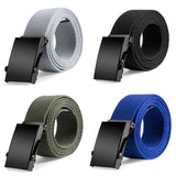 5 Colors 110x3.8cm Canvas Military Web Belt Metal Roller Buckle Mens Womens Causal Cloth Decor Jeans Accessories