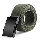 5 Colors 110x3.8cm Canvas Military Web Belt Metal Roller Buckle Mens Womens Causal Cloth Decor Jeans Accessories